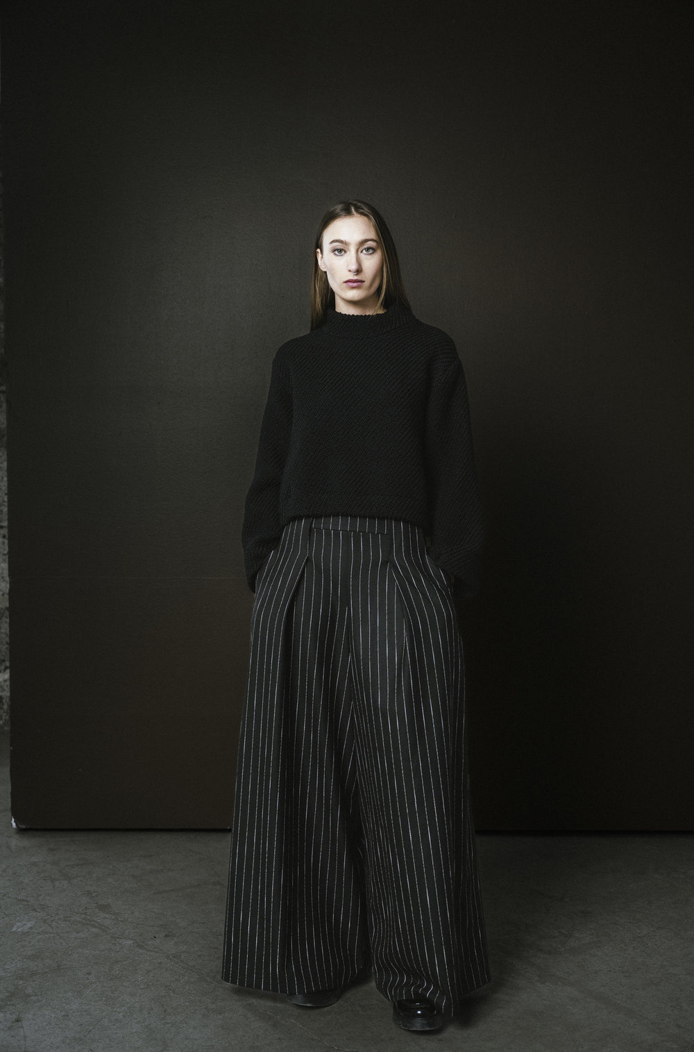 BODY BAG 25H PANTALON NANCY PINSTRIPES NOIR/BLANC