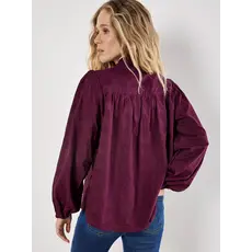 APRICOT APRICOT 25H CHEMISIER BRODERIE FLEURS BURGUNDY