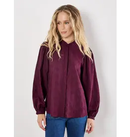 APRICOT APRICOT 25H CHEMISIER BRODERIE FLEURS BURGUNDY