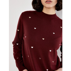 APRICOT APRICOT 25H CHANDAIL TRICOT PETITS COEURS BURGUNDY