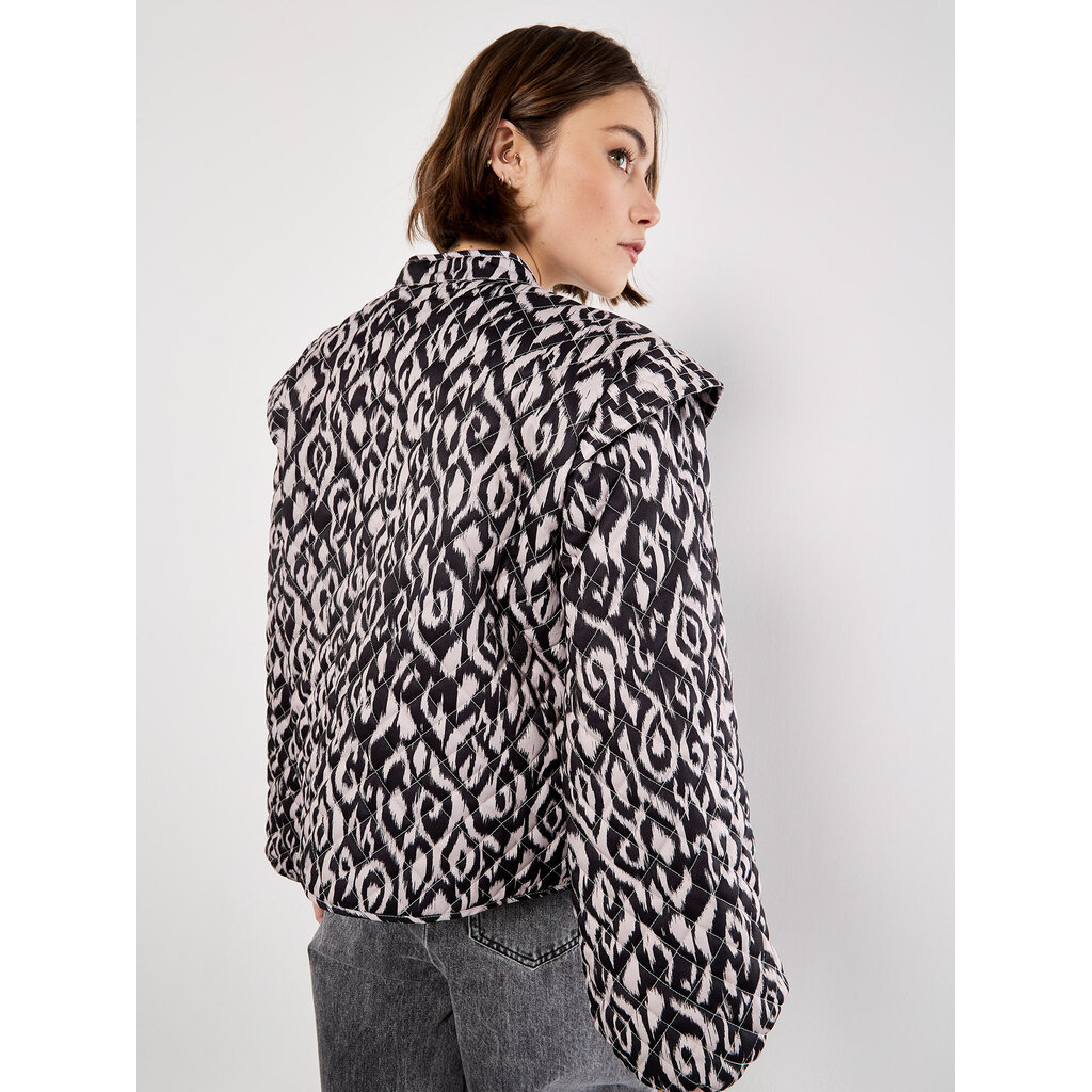 APRICOT APRICOT 25H JACKET MATELASSE TEXTURE MOTIFS NOIR