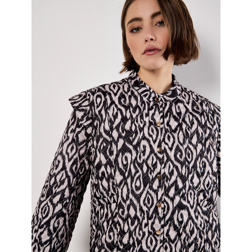 APRICOT APRICOT 25H JACKET MATELASSE TEXTURE MOTIFS NOIR