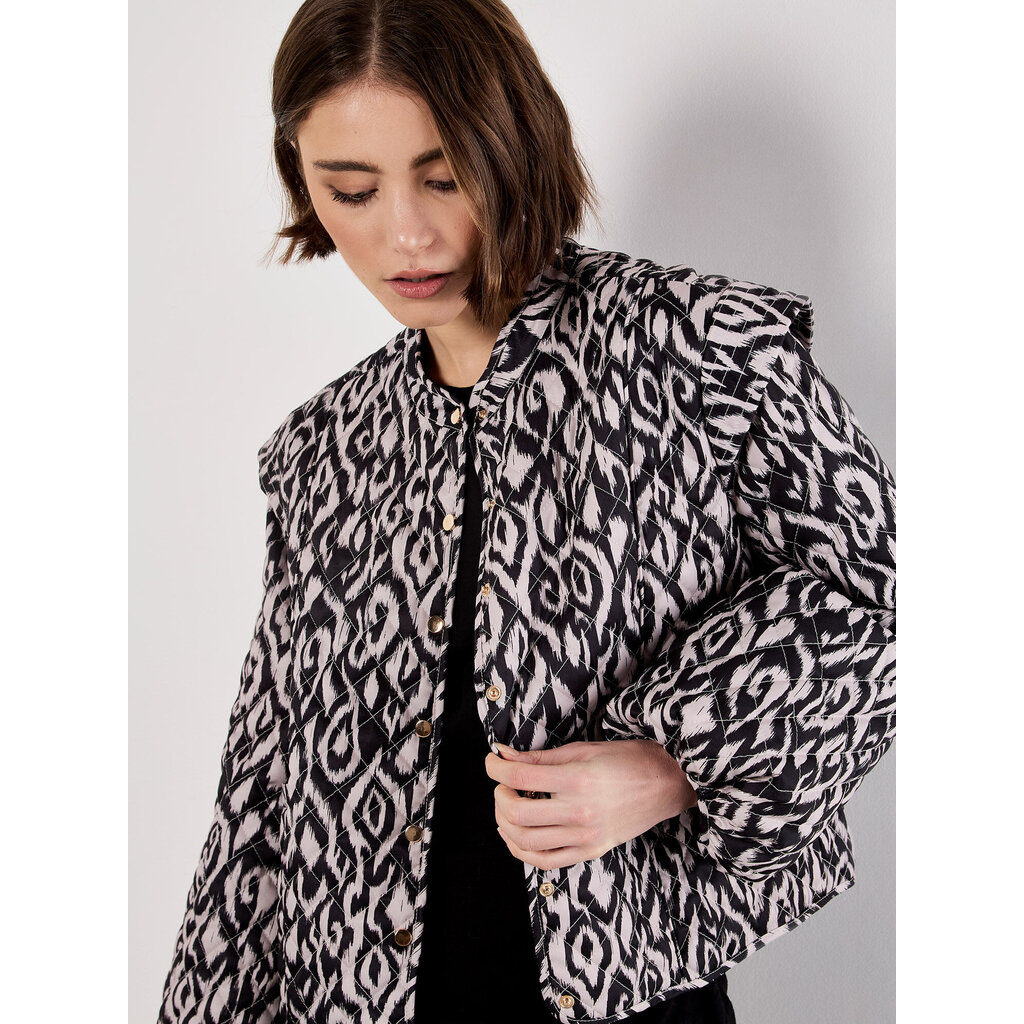 APRICOT APRICOT 25H JACKET MATELASSE TEXTURE MOTIFS NOIR