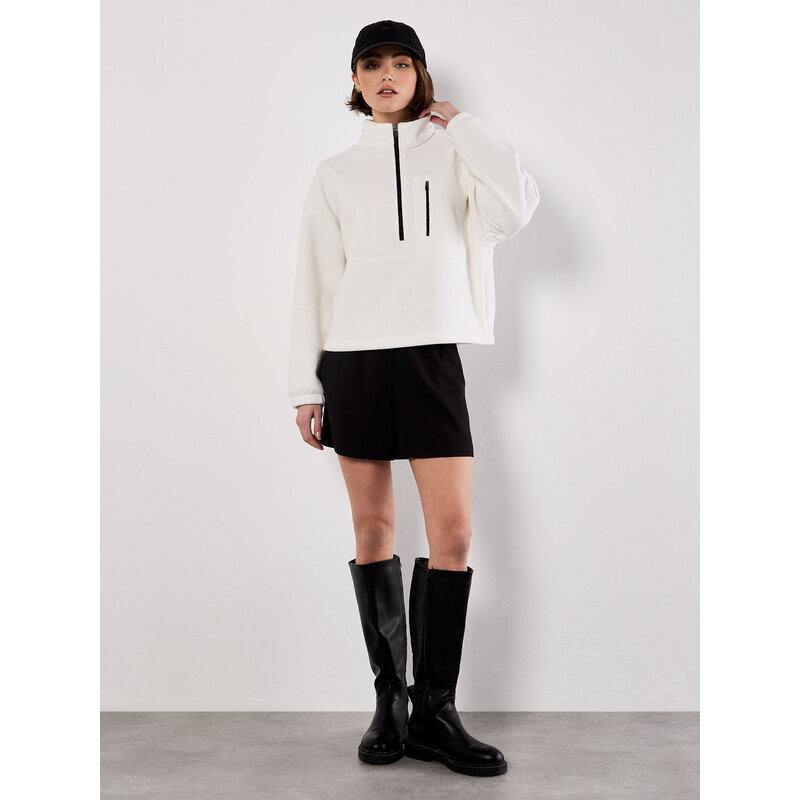 APRICOT APRICOT 25H CHANDAIL POLAR ZIP POCKET WHITE