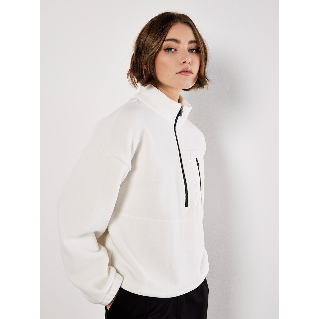 APRICOT APRICOT 25H CHANDAIL POLAR ZIP POCKET WHITE