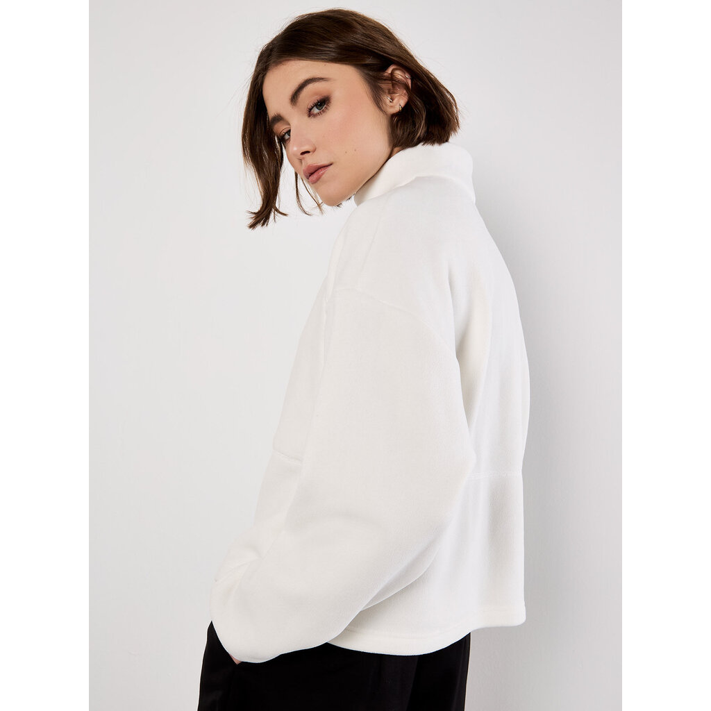 APRICOT APRICOT 25H CHANDAIL POLAR ZIP POCKET WHITE