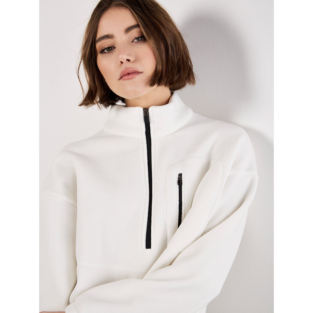 APRICOT APRICOT 25H CHANDAIL POLAR ZIP POCKET WHITE