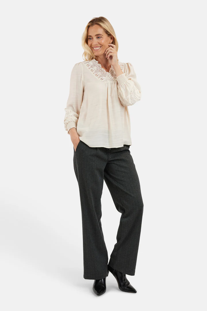 BRANDTEX 25H PANTALON PINSTRIPE MILANO GRIS