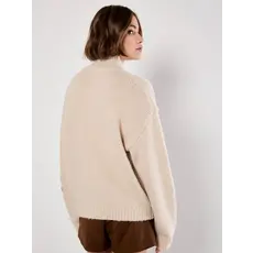 APRICOT APRICOT 25H CHANDAIL TRICOT MOCK NECK FLEURS STONE