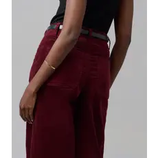 LOLA JEANS LOLA JEANS 25H COLETTE HR WIDE CORDUROY 30'' SYRAH RED