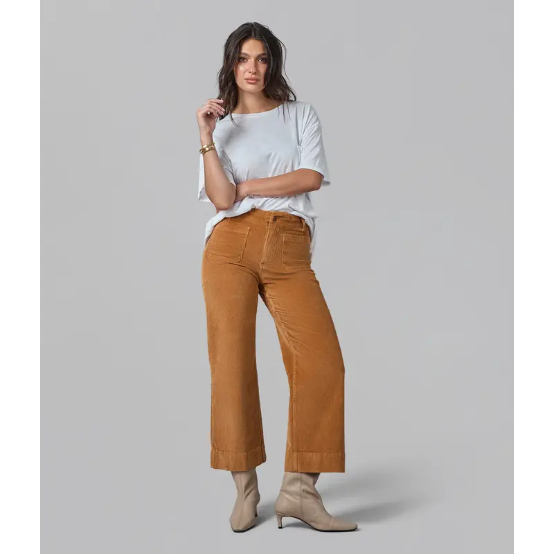 LOLA JEANS LOLA JEANS 25H COLETTE HR WIDE CORDUROY 30'' SUNCLOUD