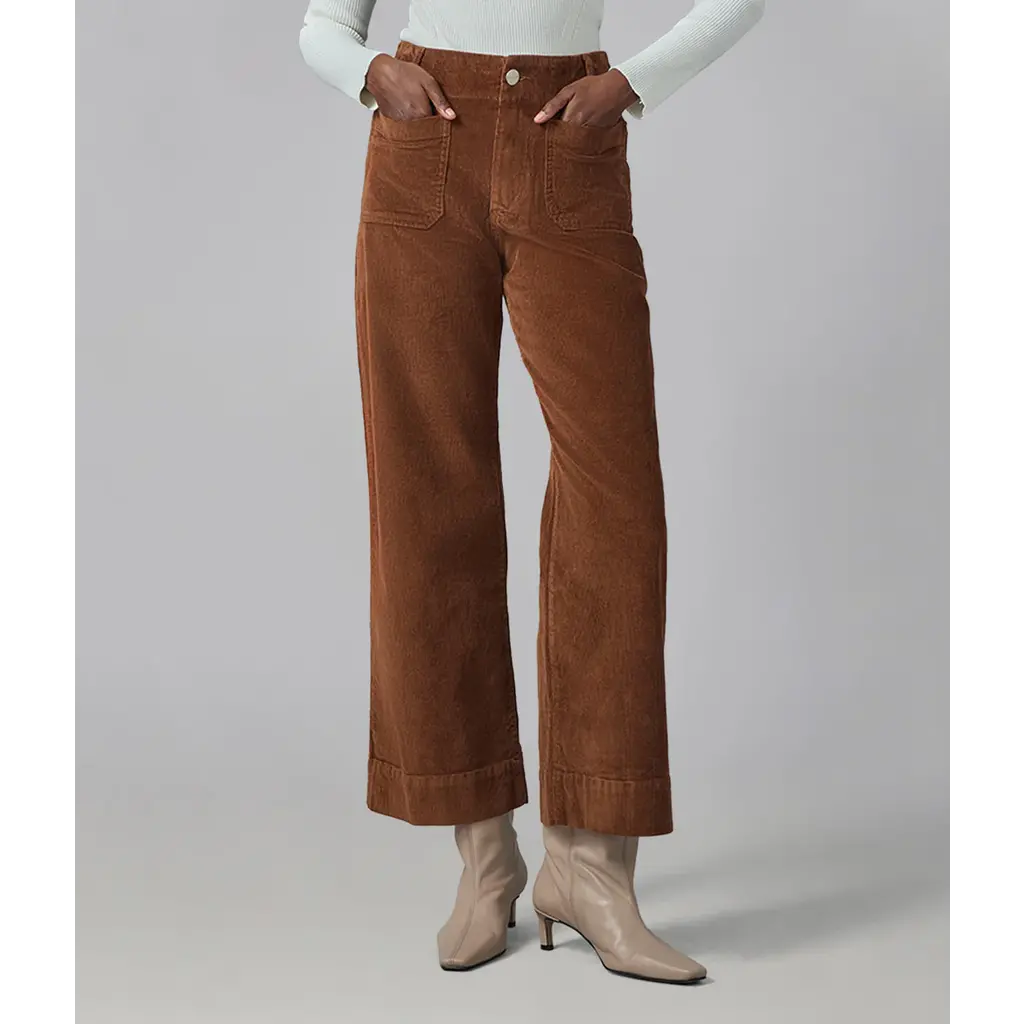 LOLA JEANS LOLA JEANS 25H COLETTE HR WIDE CORDUROY 30'' BRUN