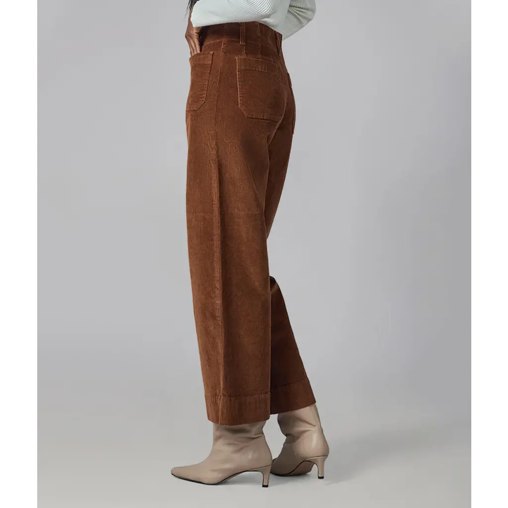 LOLA JEANS LOLA JEANS 25H COLETTE HR WIDE CORDUROY 30'' BRUN