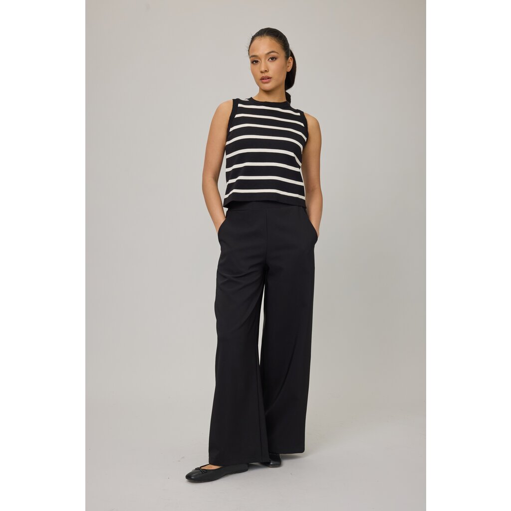 PISTACHE PISTACHE 25H PANTALON FLUIDE WIDE LEG NOIR