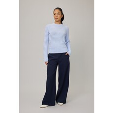 PISTACHE PISTACHE 25H PANTALON FLUIDE WIDE LEG MARINE