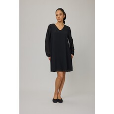 PISTACHE PISTACHE 25H ROBE GEORGETTE COL V NOIR