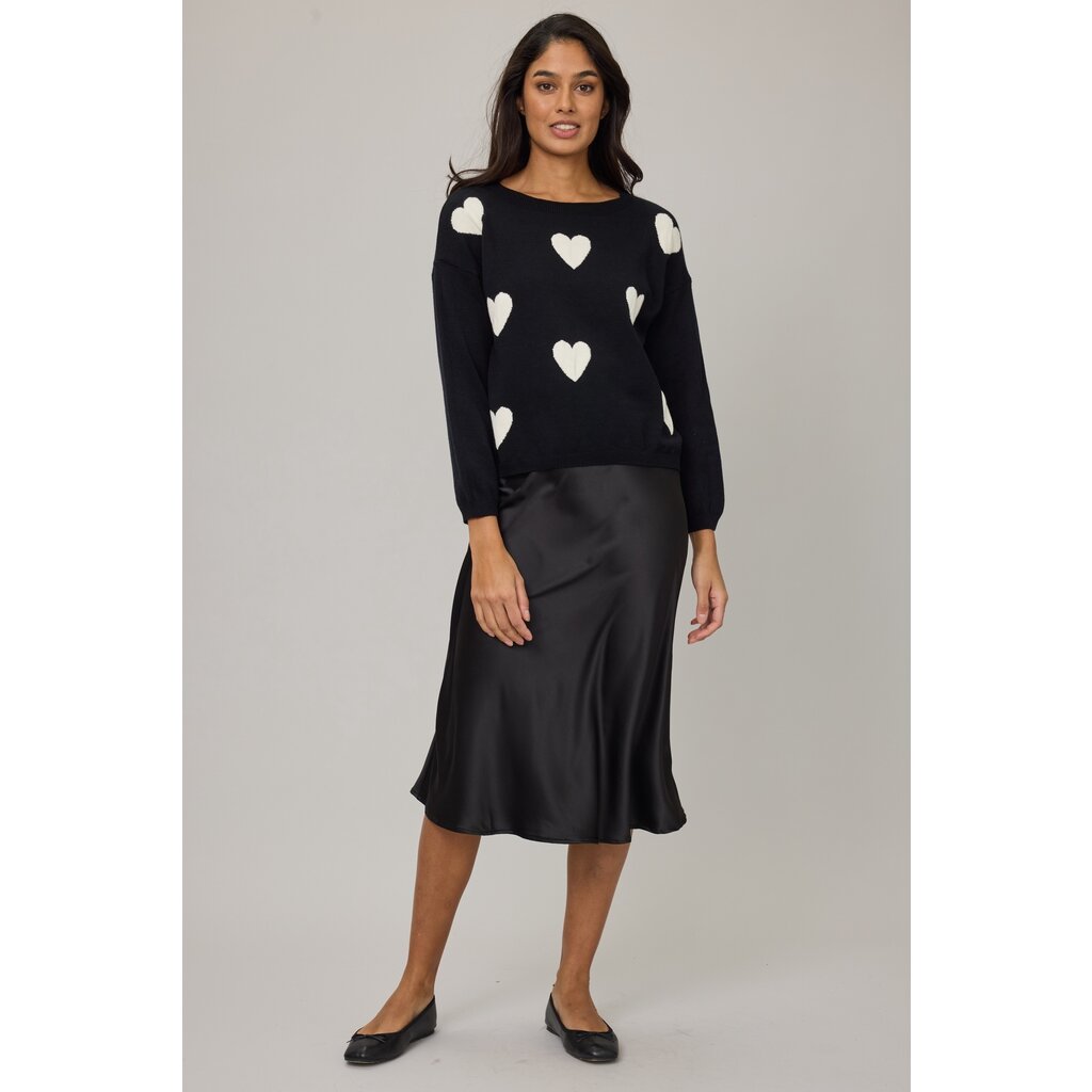 PISTACHE PISTACHE 25H CHANDAIL NOIR COEURS CREME