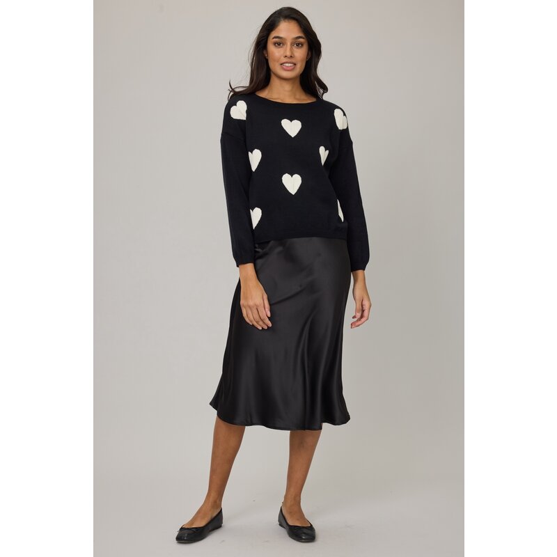 PISTACHE PISTACHE 25H CHANDAIL NOIR COEURS CREME