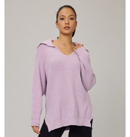 PISTACHE PISTACHE 25H PULL MAILLE COTELEE COL LILAS