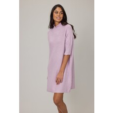 PISTACHE PISTACHE 25H ROBE MAILLE COL CHEMINEE LILAS