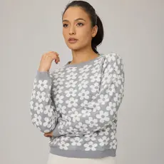 PISTACHE PISTACHE 25H CHANDAIL GRIS FLEURS IVORY