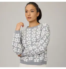 PISTACHE PISTACHE 25H CHANDAIL GRIS FLEURS IVORY