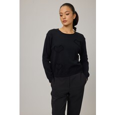 PISTACHE PISTACHE 25H CHANDAIL FRANGES EN COEUR NOIR