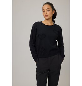 PISTACHE PISTACHE 25H CHANDAIL FRANGES EN COEUR NOIR