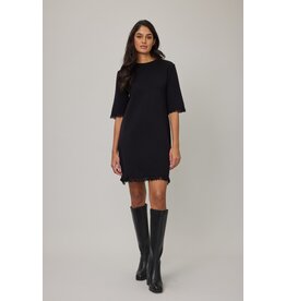 PISTACHE PISTACHE 25H ROBE M 3/4 COURTES FRANGES NOIR