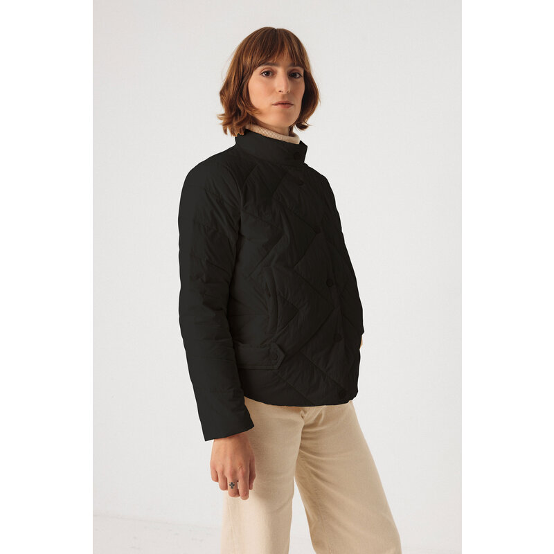 SKFK SKFK 25H JACKET EIRA MATELASSE COL CHEMINEE NOIR