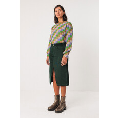 SKFK SKFK 25H JUPE MIDI MEDEA CORDUROY VERT