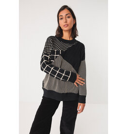 SKFK SKFK 25H PULL TRICOT STRUCTURE NOIR/CREME