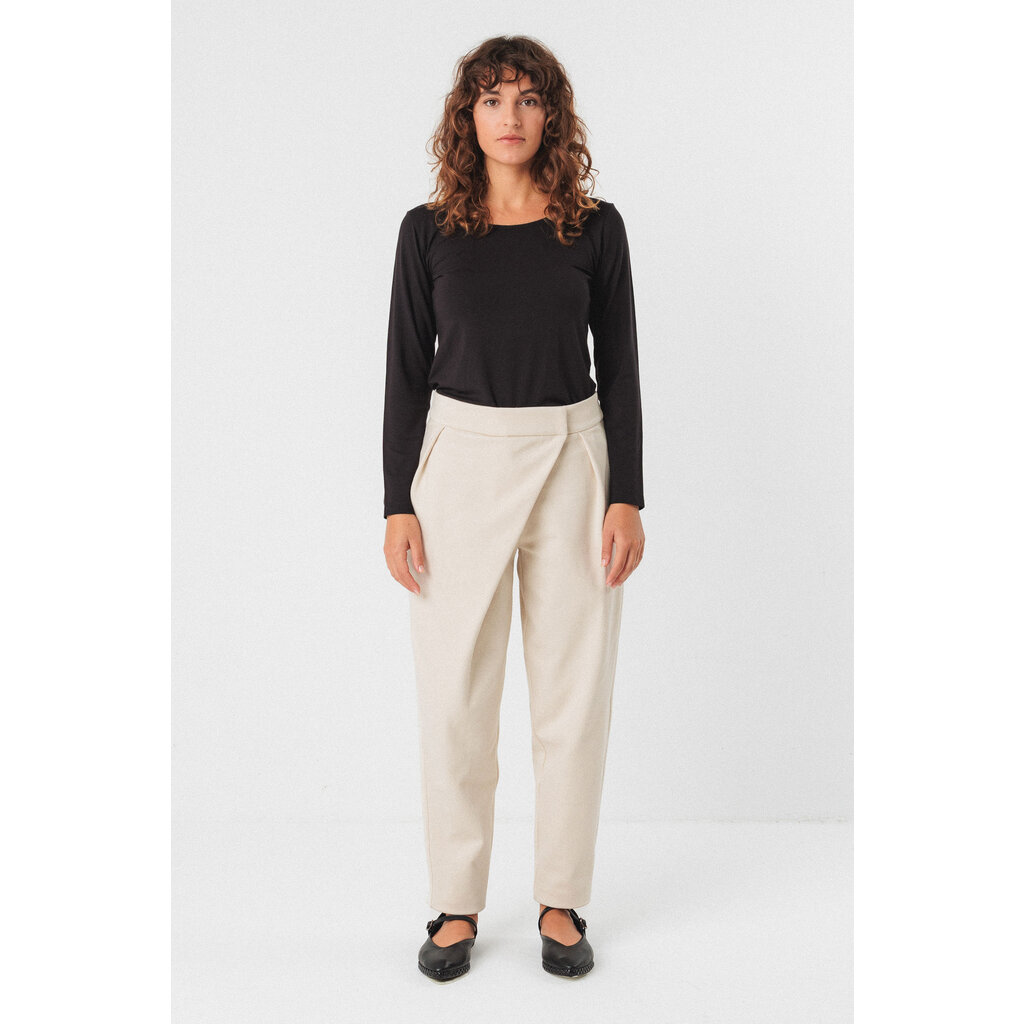 SKFK SKFK 25H PANTALON GOIANE PLI CENTRAL CREME