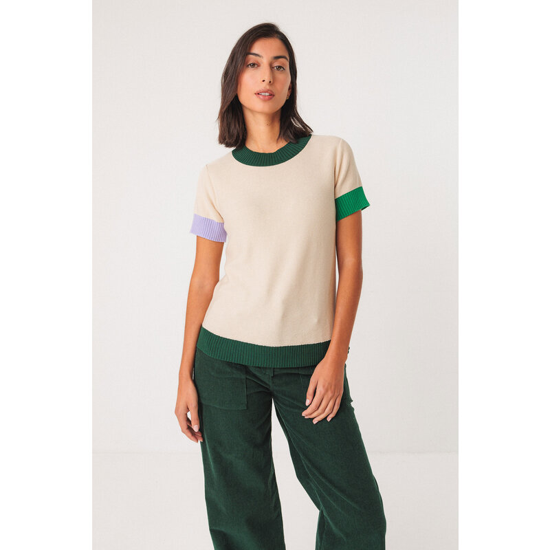 SKFK SKFK 25H TOP ARHAN M COURTES CREME/VERT/LILAS