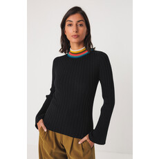 SKFK SKFK 25H TOP LERATE NOIR COL MONTANT MULTI