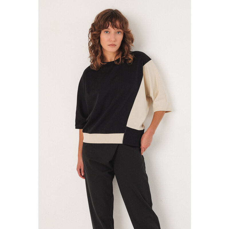 SKFK SKFK 25H TOP ALORIA M 3/4 COLOR BLOCK NOIR/CREME