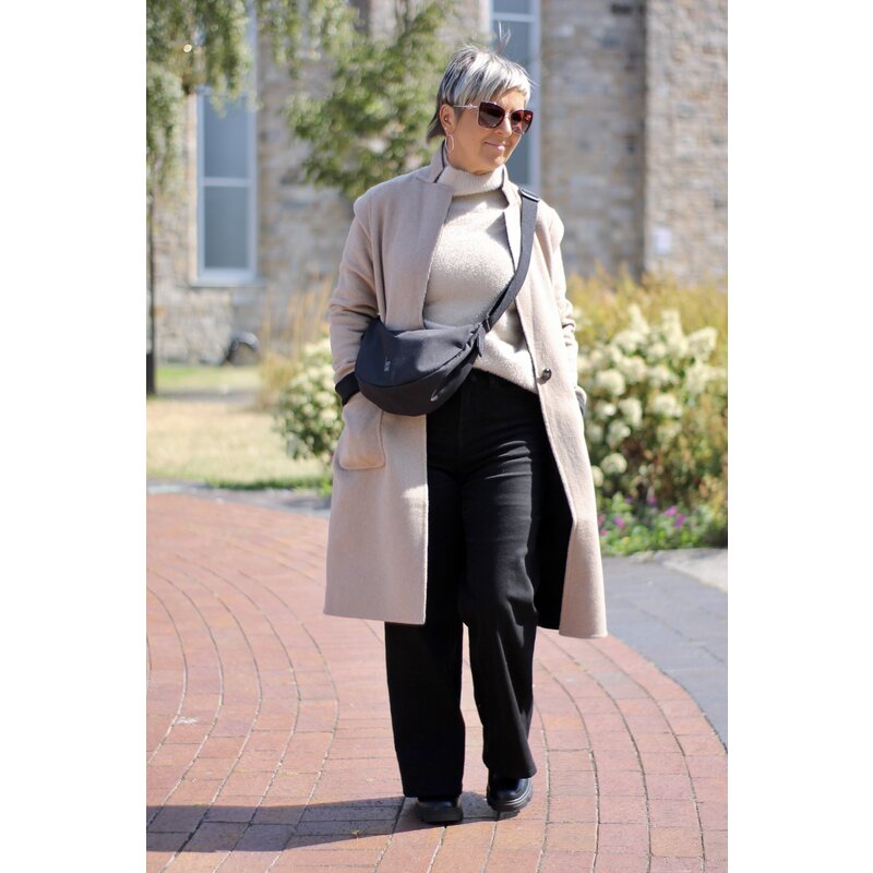 RENUAR RENUAR 25H MANTEAU REVERSIBLE DOUX TAN COMBO