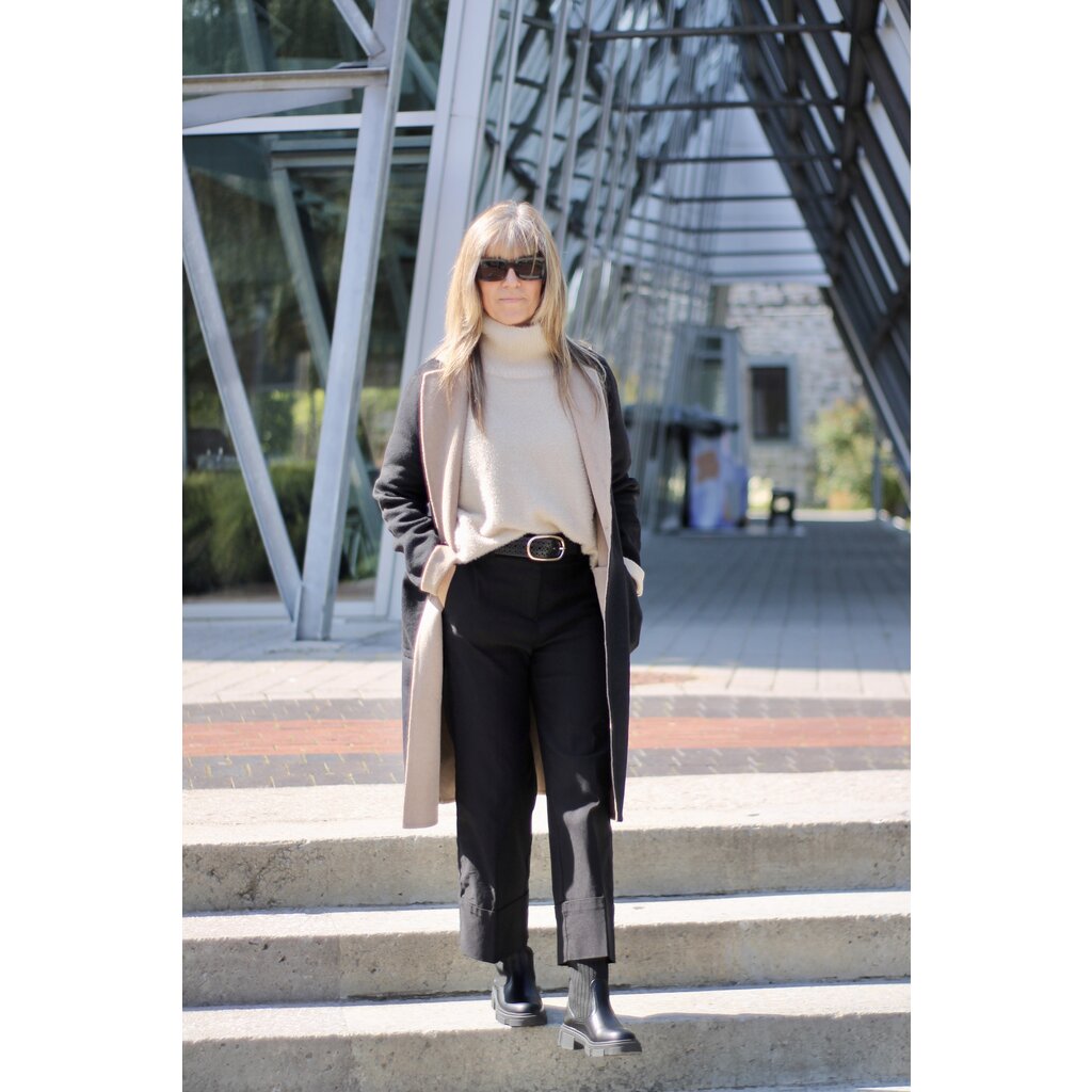 RENUAR RENUAR 25H MANTEAU REVERSIBLE DOUX TAN COMBO