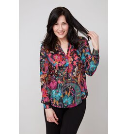 RENUAR RENUAR 25H BLOUSE COL EN V FLEURS MULTI COMBO