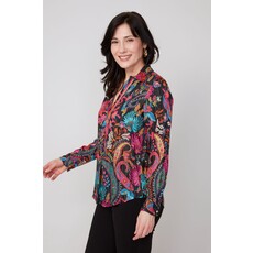 RENUAR RENUAR 25H BLOUSE COL EN V FLEURS MULTI COMBO