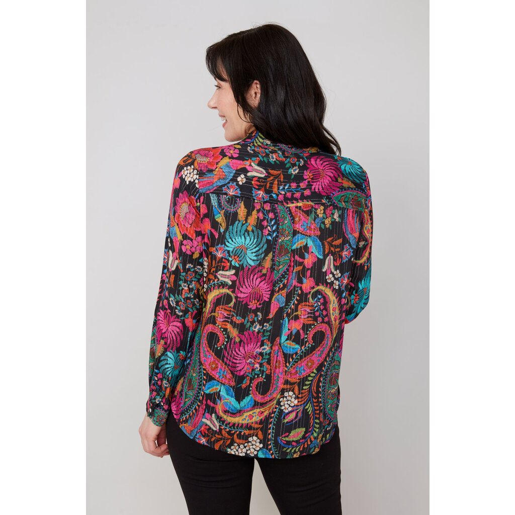 RENUAR RENUAR 25H BLOUSE COL EN V FLEURS MULTI COMBO