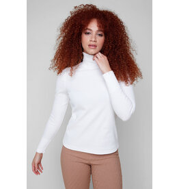 RENUAR RENUAR 25H CHANDAIL RIB COL HAUT FRISON CREME