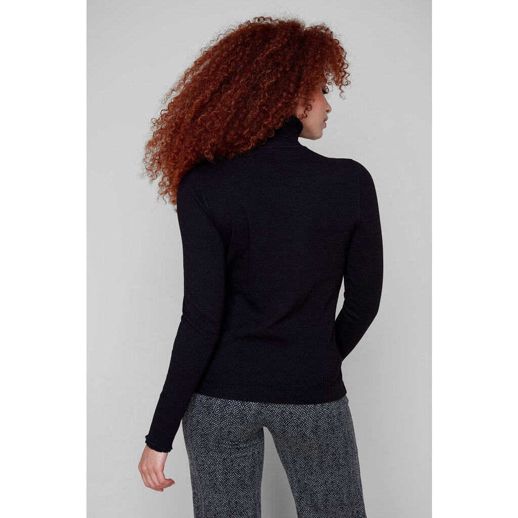 RENUAR RENUAR 25H CHANDAIL RIB COL HAUT FRISON BLACK