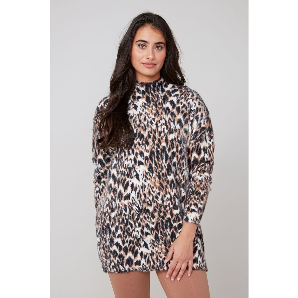 RENUAR RENUAR 25H CHANDAIL TRICOT DOUX ANIMAL TAN COMBO