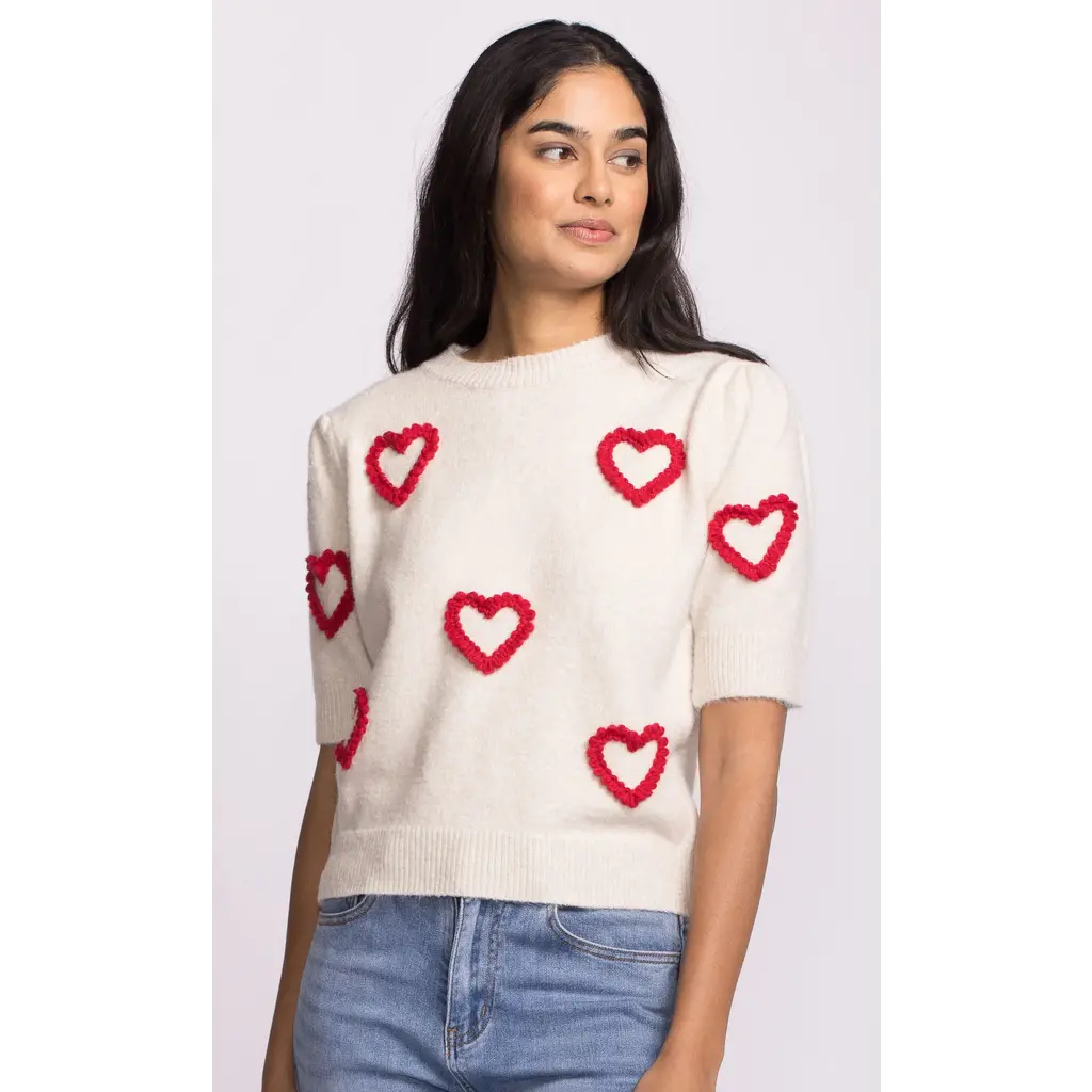 PINK MARTINI PINK MARTINI CHANDAIL COEUR OFFWHITE