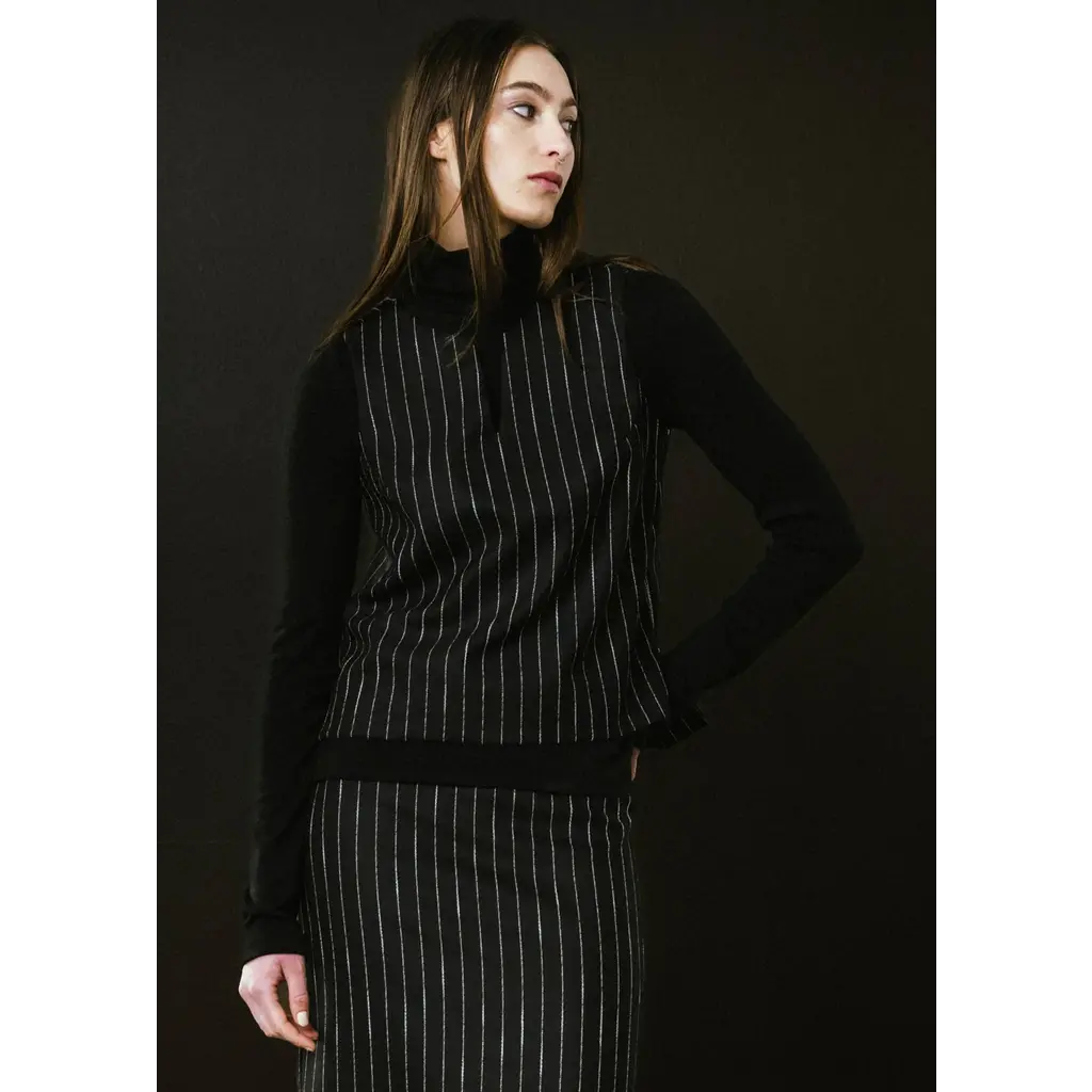 BODY BAG BODY BAG 25H HAUT REGENT S MANCHES PINS NOIR/BLANC