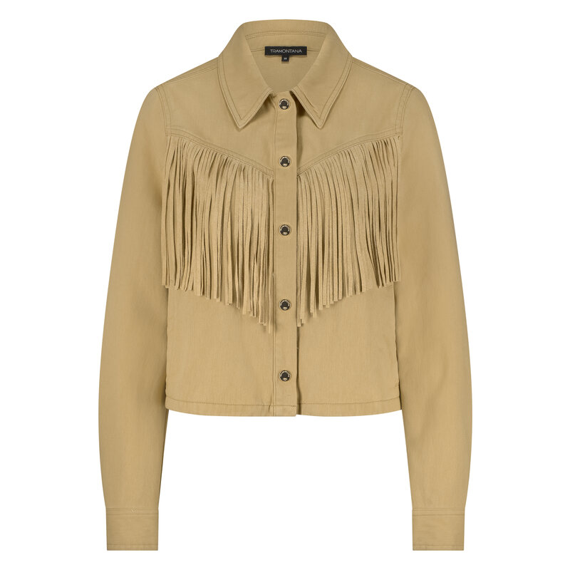 TRAMONTANA TRAMONTANA 25H TWILL FRINGE JACKET CAMEL