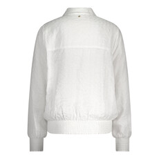 TRAMONTANA TRAMONTANA 25H  SMOCKED BLOUSE OFFWHITE