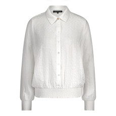 TRAMONTANA TRAMONTANA 25H  SMOCKED BLOUSE OFFWHITE