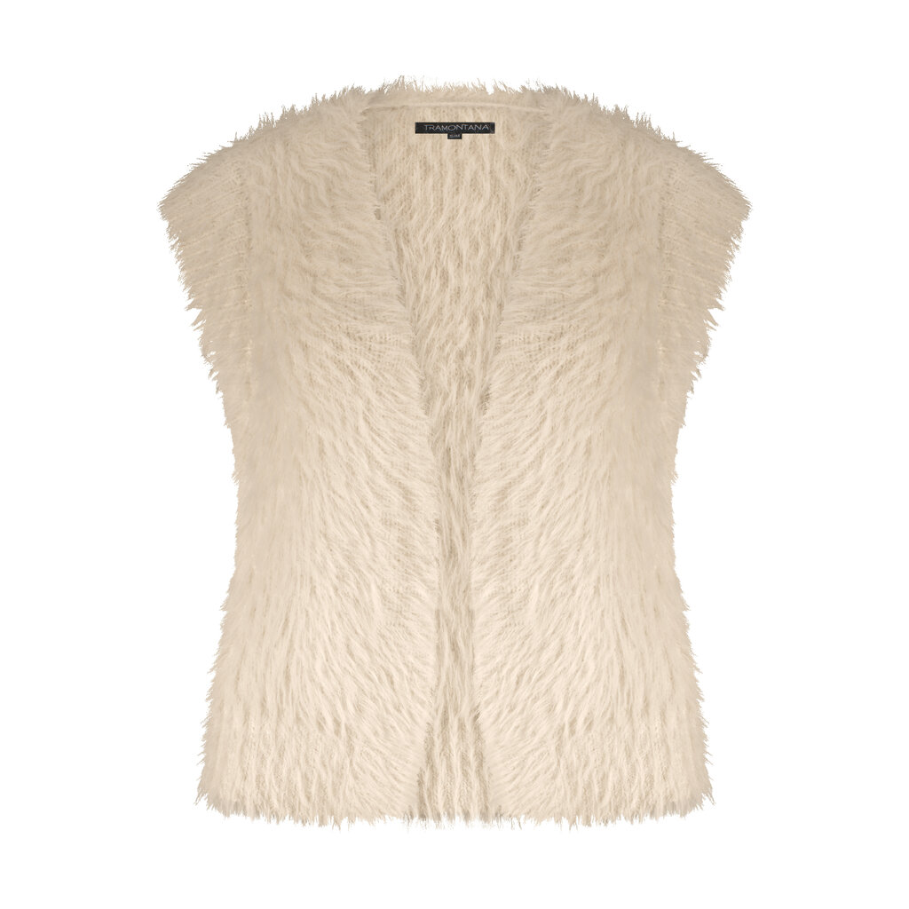 TRAMONTANA TRAMONTANA 25H HAIRY YARN VESTE STONE